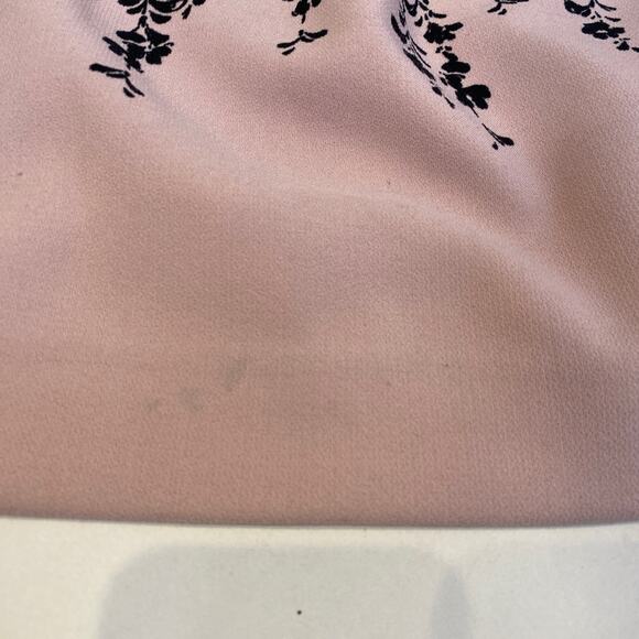 Luxe by Carmen Marc Valvo Midi Fit & Flare Dress Sz 4 Pink Black - Picture 13 of 16